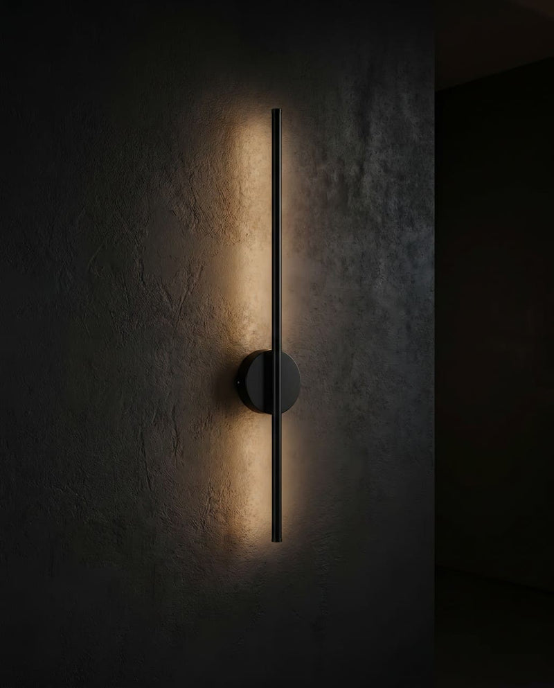 LumaLine wall light glowing in a living room