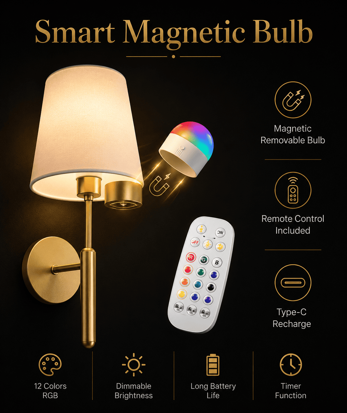 LumaSconce™ Cordless Wall Sconce