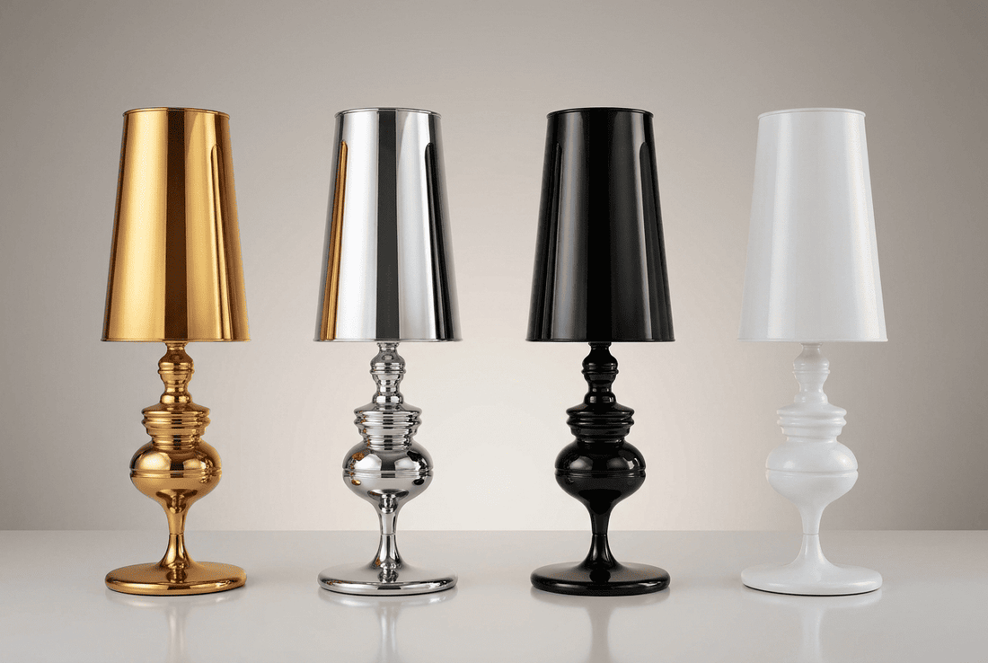 NoireRoyale baroque table lamp — all finishes lineup