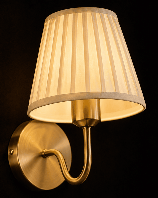 GildGlow cordless wall sconce in brushed gold